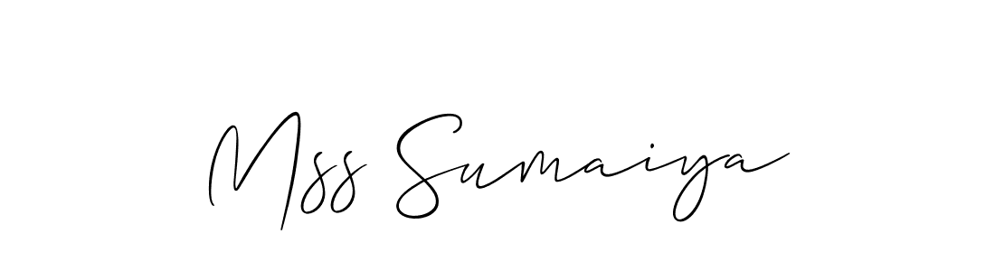 Once you've used our free online signature maker to create your best signature Allison_Script style, it's time to enjoy all of the benefits that Mss Sumaiya name signing documents. Mss Sumaiya signature style 2 images and pictures png