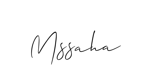 Also we have Mssaha name is the best signature style. Create professional handwritten signature collection using Allison_Script autograph style. Mssaha signature style 2 images and pictures png