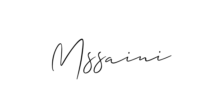 It looks lik you need a new signature style for name Mssaini. Design unique handwritten (Allison_Script) signature with our free signature maker in just a few clicks. Mssaini signature style 2 images and pictures png