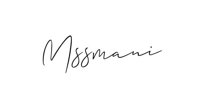 How to make Mssmani name signature. Use Allison_Script style for creating short signs online. This is the latest handwritten sign. Mssmani signature style 2 images and pictures png