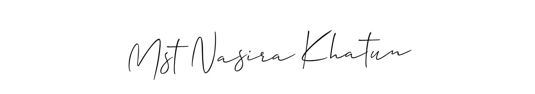 Best and Professional Signature Style for Mst Nasira Khatun. Allison_Script Best Signature Style Collection. Mst Nasira Khatun signature style 2 images and pictures png