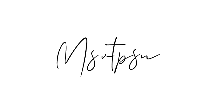 Make a short Msvtpsn signature style. Manage your documents anywhere anytime using Allison_Script. Create and add eSignatures, submit forms, share and send files easily. Msvtpsn signature style 2 images and pictures png