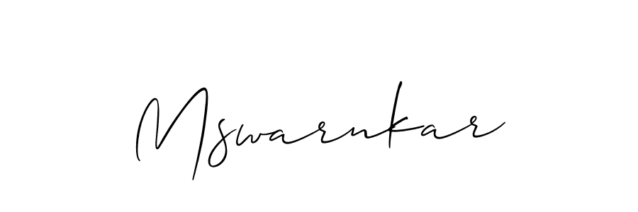 You should practise on your own different ways (Allison_Script) to write your name (Mswarnkar) in signature. don't let someone else do it for you. Mswarnkar signature style 2 images and pictures png