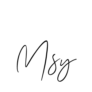 You should practise on your own different ways (Allison_Script) to write your name (Msy) in signature. don't let someone else do it for you. Msy signature style 2 images and pictures png