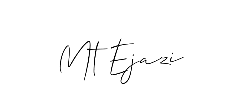 if you are searching for the best signature style for your name Mt Ejazi. so please give up your signature search. here we have designed multiple signature styles  using Allison_Script. Mt Ejazi signature style 2 images and pictures png