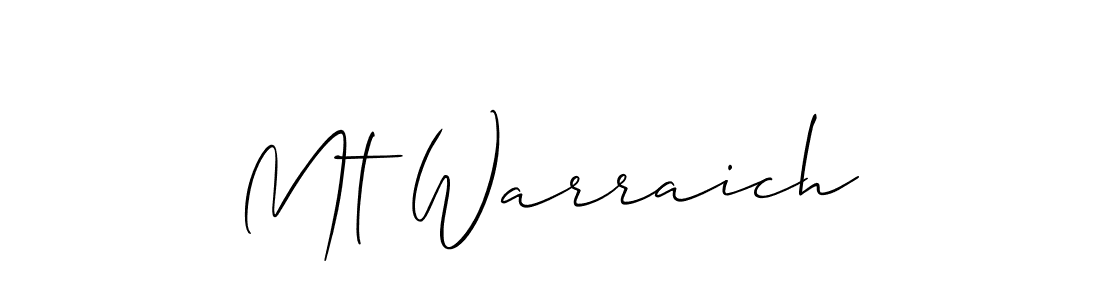 Create a beautiful signature design for name Mt Warraich. With this signature (Allison_Script) fonts, you can make a handwritten signature for free. Mt Warraich signature style 2 images and pictures png