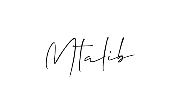 Also You can easily find your signature by using the search form. We will create Mtalib name handwritten signature images for you free of cost using Allison_Script sign style. Mtalib signature style 2 images and pictures png