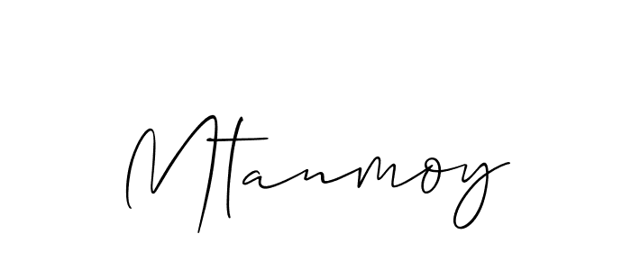 How to make Mtanmoy signature? Allison_Script is a professional autograph style. Create handwritten signature for Mtanmoy name. Mtanmoy signature style 2 images and pictures png