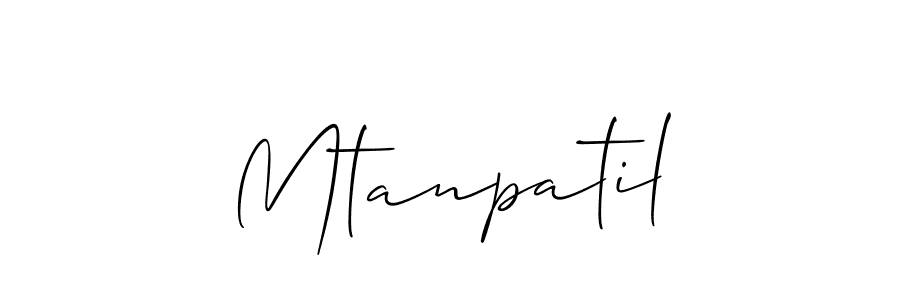 How to make Mtanpatil signature? Allison_Script is a professional autograph style. Create handwritten signature for Mtanpatil name. Mtanpatil signature style 2 images and pictures png