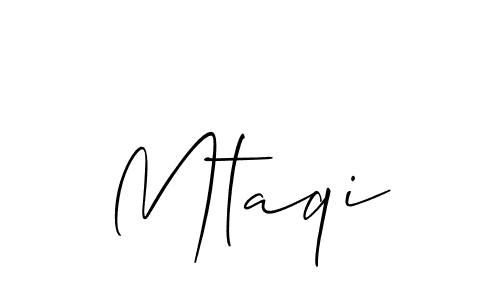 Mtaqi stylish signature style. Best Handwritten Sign (Allison_Script) for my name. Handwritten Signature Collection Ideas for my name Mtaqi. Mtaqi signature style 2 images and pictures png