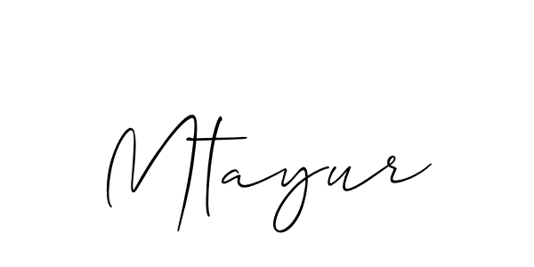 How to make Mtayur name signature. Use Allison_Script style for creating short signs online. This is the latest handwritten sign. Mtayur signature style 2 images and pictures png