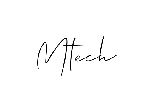 How to make Mtech signature? Allison_Script is a professional autograph style. Create handwritten signature for Mtech name. Mtech signature style 2 images and pictures png