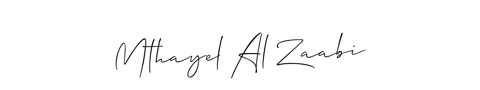 Make a beautiful signature design for name Mthayel Al Zaabi. Use this online signature maker to create a handwritten signature for free. Mthayel Al Zaabi signature style 2 images and pictures png