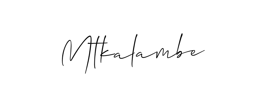 How to make Mtkalambe signature? Allison_Script is a professional autograph style. Create handwritten signature for Mtkalambe name. Mtkalambe signature style 2 images and pictures png