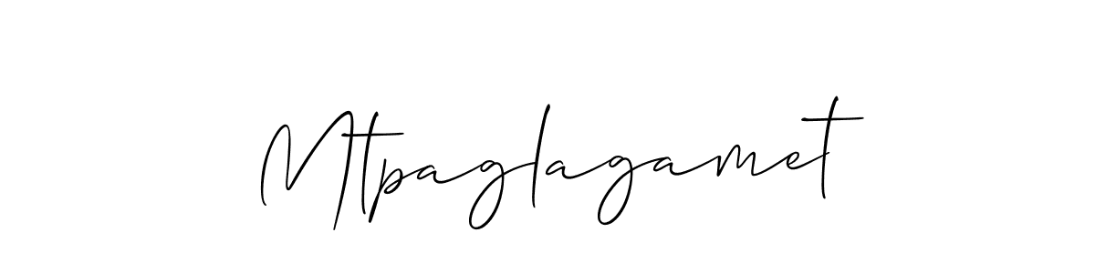 Design your own signature with our free online signature maker. With this signature software, you can create a handwritten (Allison_Script) signature for name Mtpaglagamet. Mtpaglagamet signature style 2 images and pictures png