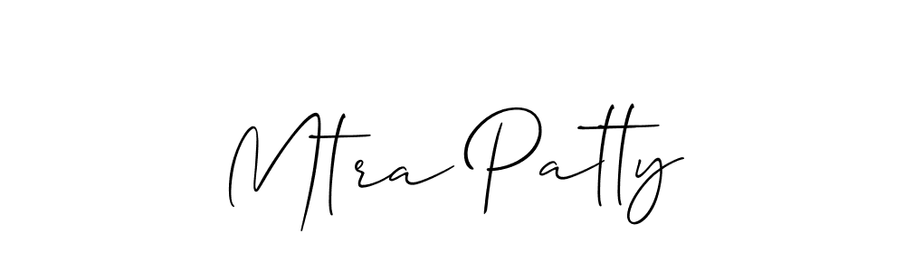 Check out images of Autograph of Mtra Patty name. Actor Mtra Patty Signature Style. Allison_Script is a professional sign style online. Mtra Patty signature style 2 images and pictures png