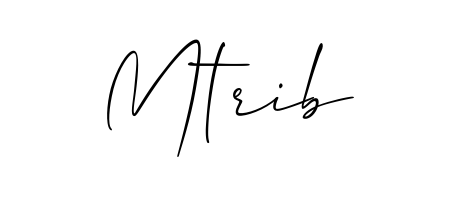 Create your official email sign-off with Mtrib name in Allison_Script style. Crisp, clean, and perfectly legible across all screens. Mtrib signature style 2 images and pictures png