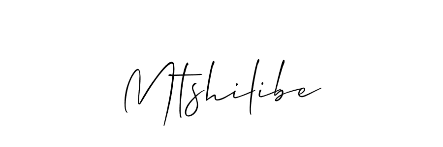 Allison_Script is a professional signature style that is perfect for those who want to add a touch of class to their signature. It is also a great choice for those who want to make their signature more unique. Get Mtshilibe name to fancy signature for free. Mtshilibe signature style 2 images and pictures png