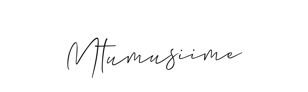 Design your own signature with our free online signature maker. With this signature software, you can create a handwritten (Allison_Script) signature for name Mtumusiime. Mtumusiime signature style 2 images and pictures png