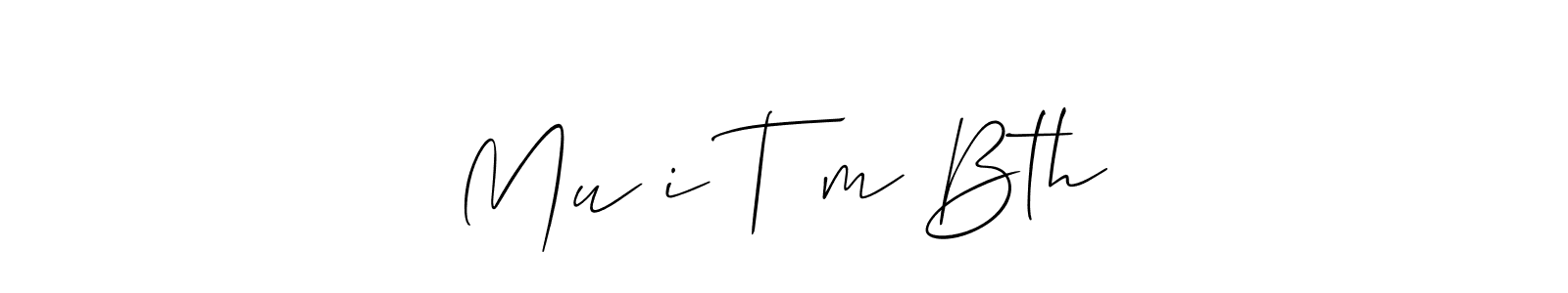 The best way (Allison_Script) to make a short signature is to pick only two or three words in your name. The name Muối Tắm Bth include a total of six letters. For converting this name. Muối Tắm Bth signature style 2 images and pictures png