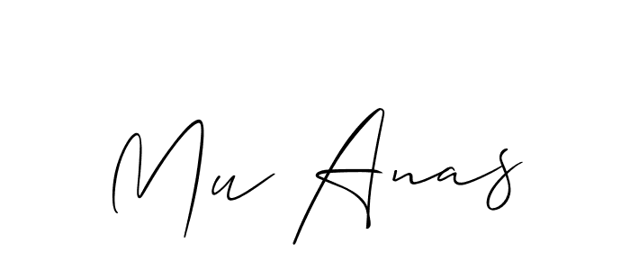 Best and Professional Signature Style for Mu Anas. Allison_Script Best Signature Style Collection. Mu Anas signature style 2 images and pictures png