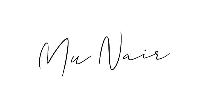It looks lik you need a new signature style for name Mu Nair. Design unique handwritten (Allison_Script) signature with our free signature maker in just a few clicks. Mu Nair signature style 2 images and pictures png