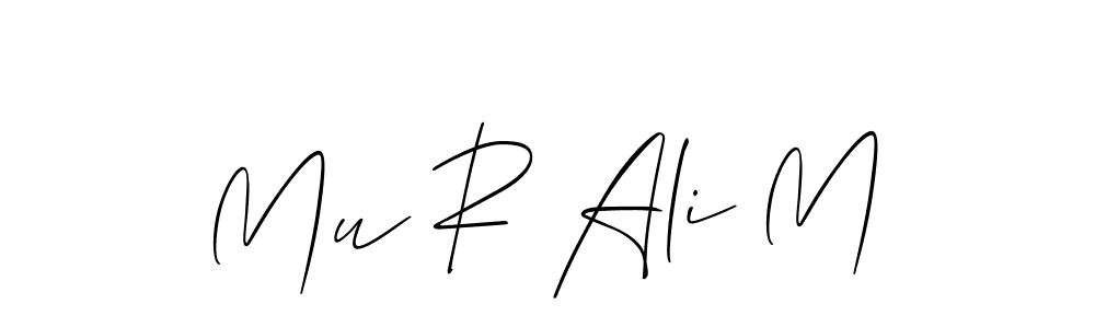 Also You can easily find your signature by using the search form. We will create Mu R Ali M name handwritten signature images for you free of cost using Allison_Script sign style. Mu R Ali M signature style 2 images and pictures png