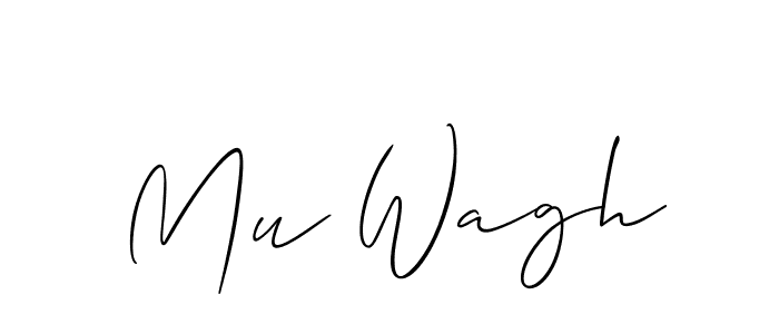 Mu Wagh stylish signature style. Best Handwritten Sign (Allison_Script) for my name. Handwritten Signature Collection Ideas for my name Mu Wagh. Mu Wagh signature style 2 images and pictures png