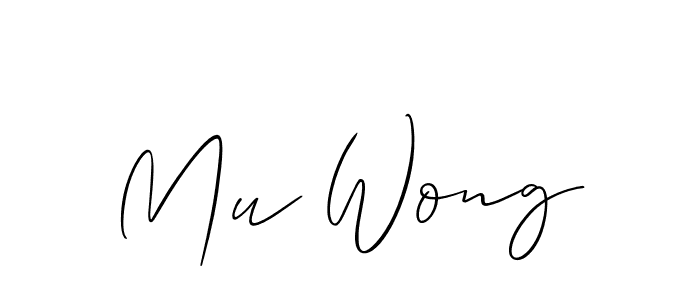 Design your own signature with our free online signature maker. With this signature software, you can create a handwritten (Allison_Script) signature for name Mu Wong. Mu Wong signature style 2 images and pictures png