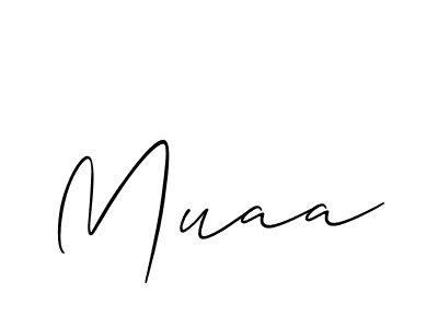 Make a beautiful signature design for name Muaa. With this signature (Allison_Script) style, you can create a handwritten signature for free. Muaa signature style 2 images and pictures png