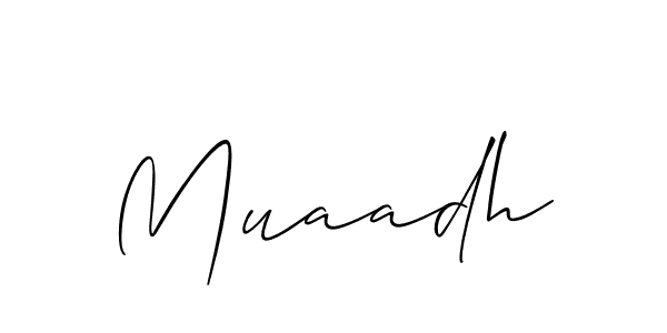 How to make Muaadh signature? Allison_Script is a professional autograph style. Create handwritten signature for Muaadh name. Muaadh signature style 2 images and pictures png