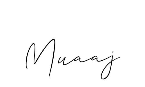 You should practise on your own different ways (Allison_Script) to write your name (Muaaj) in signature. don't let someone else do it for you. Muaaj signature style 2 images and pictures png