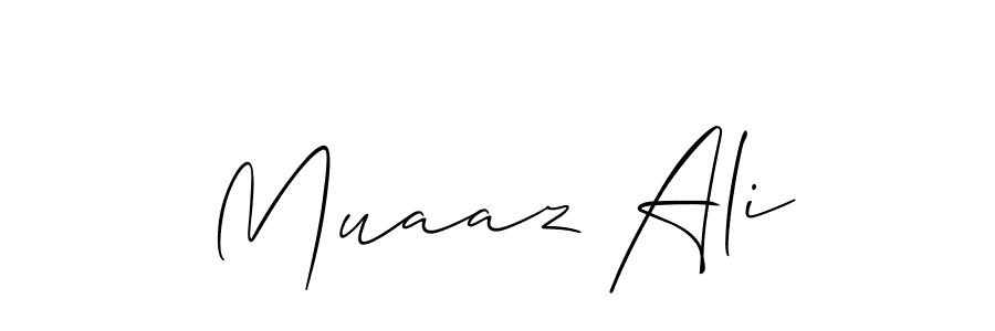 How to make Muaaz Ali signature? Allison_Script is a professional autograph style. Create handwritten signature for Muaaz Ali name. Muaaz Ali signature style 2 images and pictures png
