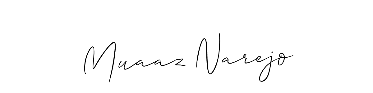 Best and Professional Signature Style for Muaaz Narejo. Allison_Script Best Signature Style Collection. Muaaz Narejo signature style 2 images and pictures png