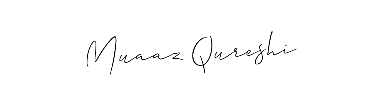 if you are searching for the best signature style for your name Muaaz Qureshi. so please give up your signature search. here we have designed multiple signature styles  using Allison_Script. Muaaz Qureshi signature style 2 images and pictures png