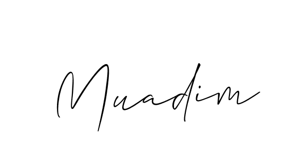 It looks lik you need a new signature style for name Muadim. Design unique handwritten (Allison_Script) signature with our free signature maker in just a few clicks. Muadim signature style 2 images and pictures png