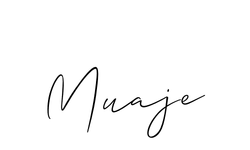 It looks lik you need a new signature style for name Muaje. Design unique handwritten (Allison_Script) signature with our free signature maker in just a few clicks. Muaje signature style 2 images and pictures png