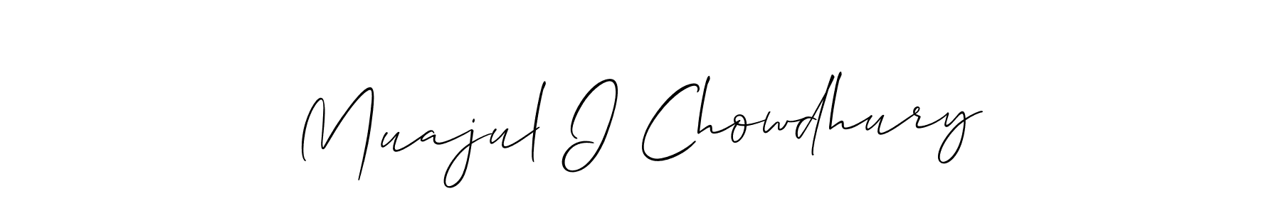 How to make Muajul I Chowdhury signature? Allison_Script is a professional autograph style. Create handwritten signature for Muajul I Chowdhury name. Muajul I Chowdhury signature style 2 images and pictures png