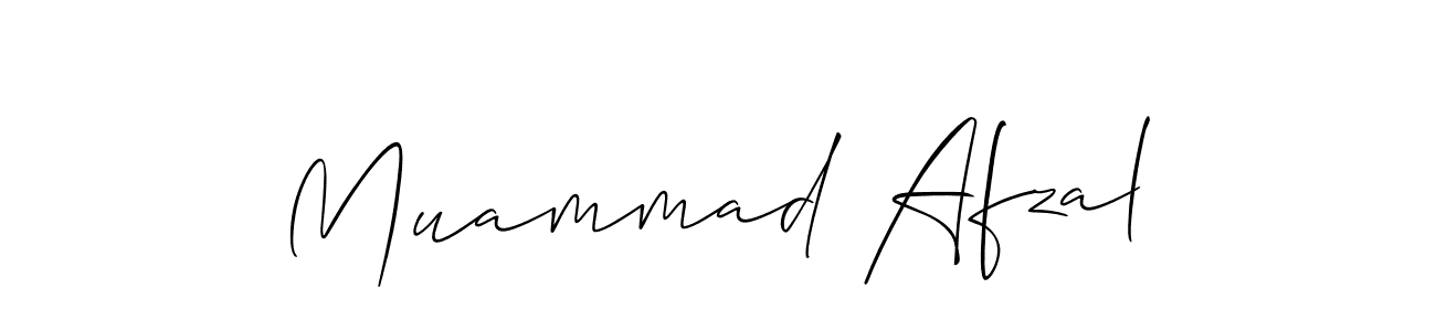 Use a signature maker to create a handwritten signature online. With this signature software, you can design (Allison_Script) your own signature for name Muammad Afzal. Muammad Afzal signature style 2 images and pictures png