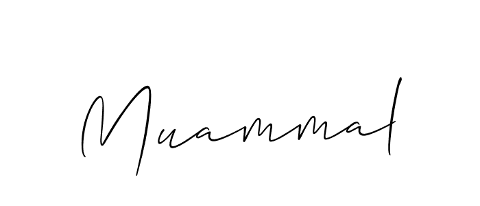 Create a beautiful signature design for name Muammal. With this signature (Allison_Script) fonts, you can make a handwritten signature for free. Muammal signature style 2 images and pictures png