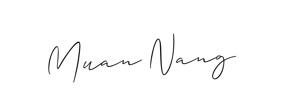 Similarly Allison_Script is the best handwritten signature design. Signature creator online .You can use it as an online autograph creator for name Muan Nang. Muan Nang signature style 2 images and pictures png