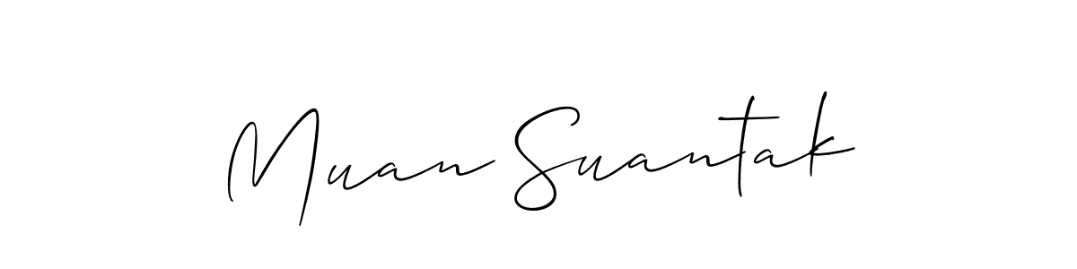Make a beautiful signature design for name Muan Suantak. With this signature (Allison_Script) style, you can create a handwritten signature for free. Muan Suantak signature style 2 images and pictures png