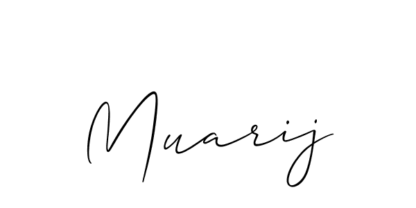 Make a beautiful signature design for name Muarij. With this signature (Allison_Script) style, you can create a handwritten signature for free. Muarij signature style 2 images and pictures png