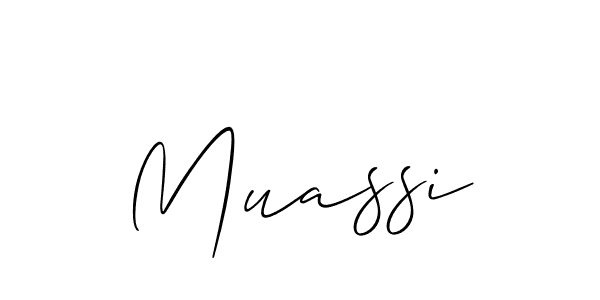 Allison_Script is a professional signature style that is perfect for those who want to add a touch of class to their signature. It is also a great choice for those who want to make their signature more unique. Get Muassi name to fancy signature for free. Muassi signature style 2 images and pictures png