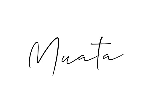 Also we have Muata name is the best signature style. Create professional handwritten signature collection using Allison_Script autograph style. Muata signature style 2 images and pictures png