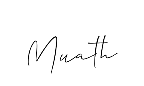 The best way (Allison_Script) to make a short signature is to pick only two or three words in your name. The name Muath include a total of six letters. For converting this name. Muath signature style 2 images and pictures png