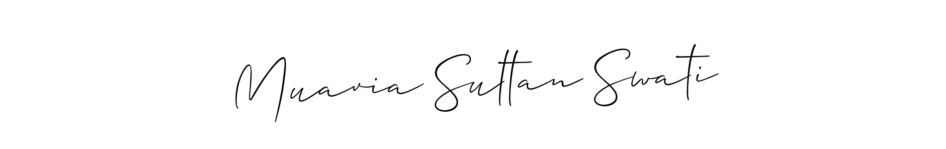 Also You can easily find your signature by using the search form. We will create Muavia Sultan Swati name handwritten signature images for you free of cost using Allison_Script sign style. Muavia Sultan Swati signature style 2 images and pictures png