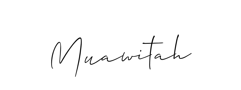 Muawitah stylish signature style. Best Handwritten Sign (Allison_Script) for my name. Handwritten Signature Collection Ideas for my name Muawitah. Muawitah signature style 2 images and pictures png