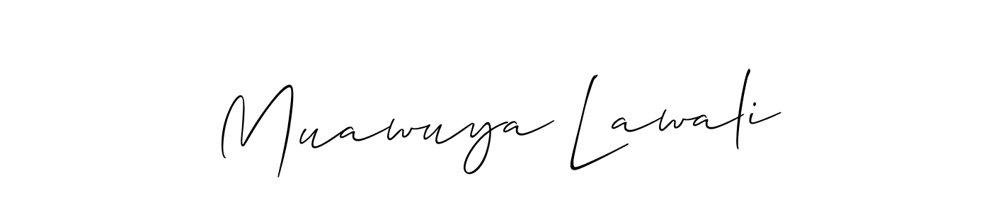 Muawuya Lawali stylish signature style. Best Handwritten Sign (Allison_Script) for my name. Handwritten Signature Collection Ideas for my name Muawuya Lawali. Muawuya Lawali signature style 2 images and pictures png