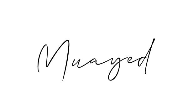 How to Draw Muayed signature style? Allison_Script is a latest design signature styles for name Muayed. Muayed signature style 2 images and pictures png